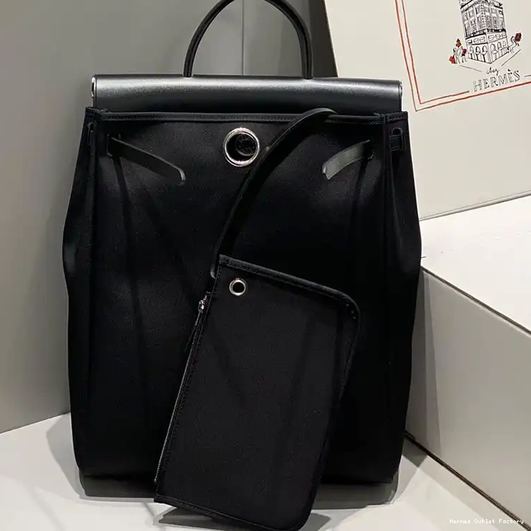 Cheap Hardware Hermes Palladium A Zip Backpack Black Herbag Canvas Dos In 0419